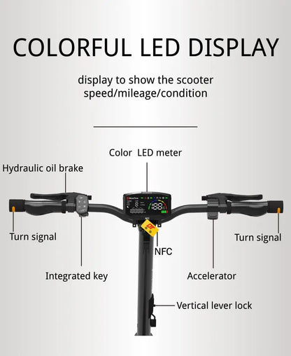 adult electric scooter, 1200W*2 motor,60v 23.4Ah,folding E-scooter, E-Mountain Scooter