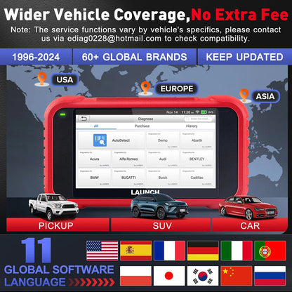 Car Diagnostic Tools Auto OBD OBD2 Scanner ENG ABS SRS AT Code Reader DPF 7 Reset Free Update Online
