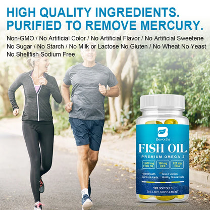 Omega-3 Fish A for Heart, Brain and Immune Support Oil, High in EPA + DH