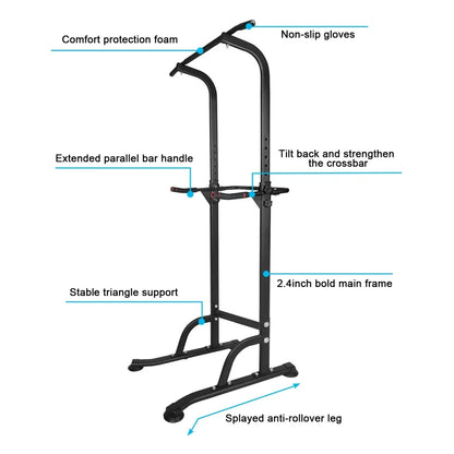 PBench Pull Up Bar Stand Adjustable Height Heavy Duty Multi-Function Fitness Training Equipment