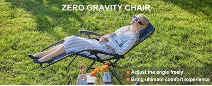 Zero Gravity Set of 2 Portable Recliner Camping  Chairs