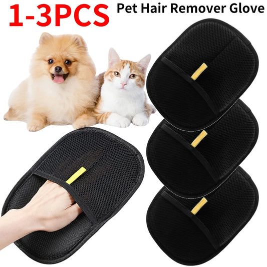 5pcs Pet Hair Remover Mitt Pet Hair Remover Gloves Deshedding Brush Glove for Dog Cat Rabbit with Long/Short/Curly Hair
