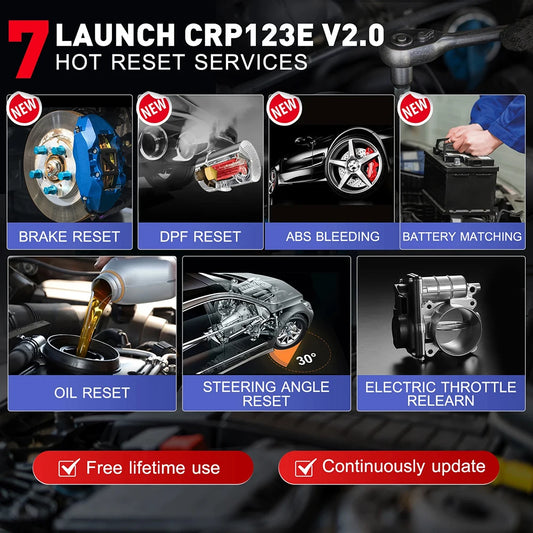 Car Diagnostic Tools Auto OBD OBD2 Scanner ENG ABS SRS AT Code Reader DPF 7 Reset Free Update Online