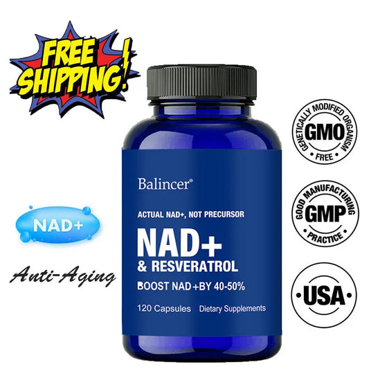NAD Supplements,  with Resveratrol + Vitamin B3,- Supports Cellular Health