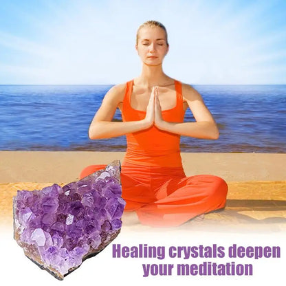 Amethyst Cluster Meditation Crystals And Stones Natural Amethyst Crystal Clusters Deep Purple Crystals Stylish & Meditation Raw