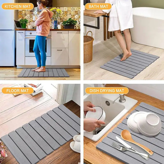 Shower Mat, Absorbent,  Diatomite, Rubber backed