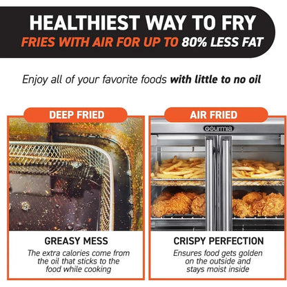 Toaster Oven Air Fryer Combo,  17 cooking presets, French doors,  24L capacity