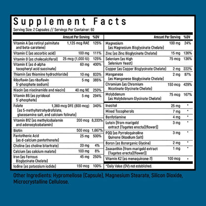 Multivitamin Supplements, with  Zinc, Iron and Calcium