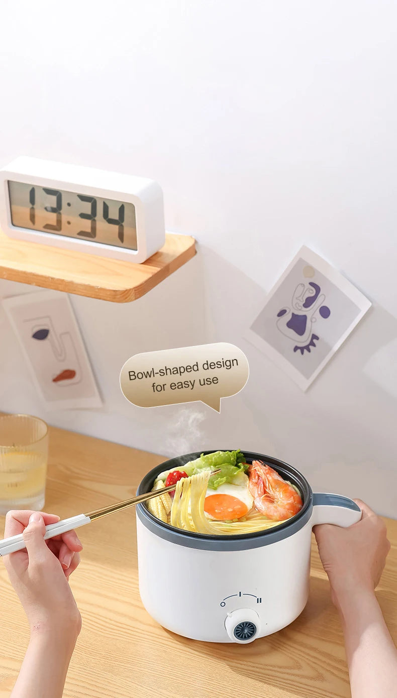 1.7L Electric Rice Cooker 1-2 People Household Non-stick Pan Single/Double Layer Hot Pot Cooking pot Electric Rice Cooker EU/US